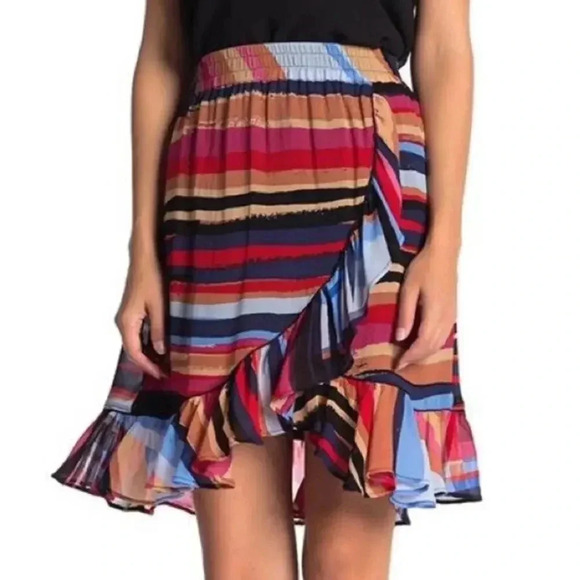 Catherine Malandrino Multicolor Slit Skirt Size Small - Picture 2 of 8